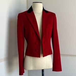 Ralph Lauren women’s velvet collar red equestrian riding jacket